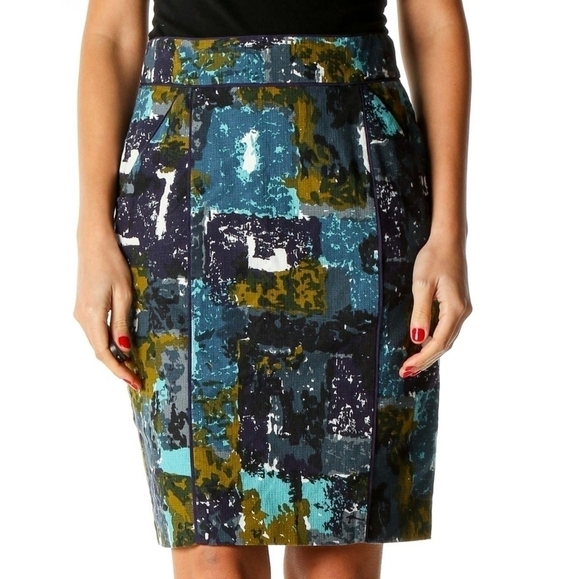 Anthropologie | Tabitha Liquid Acres Simons Pencil Skirt (Size 6) - Picture 1 of 13